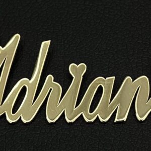 Script Font Gold Name Plate