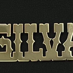 Western Font Gold Name Plate Jewelry